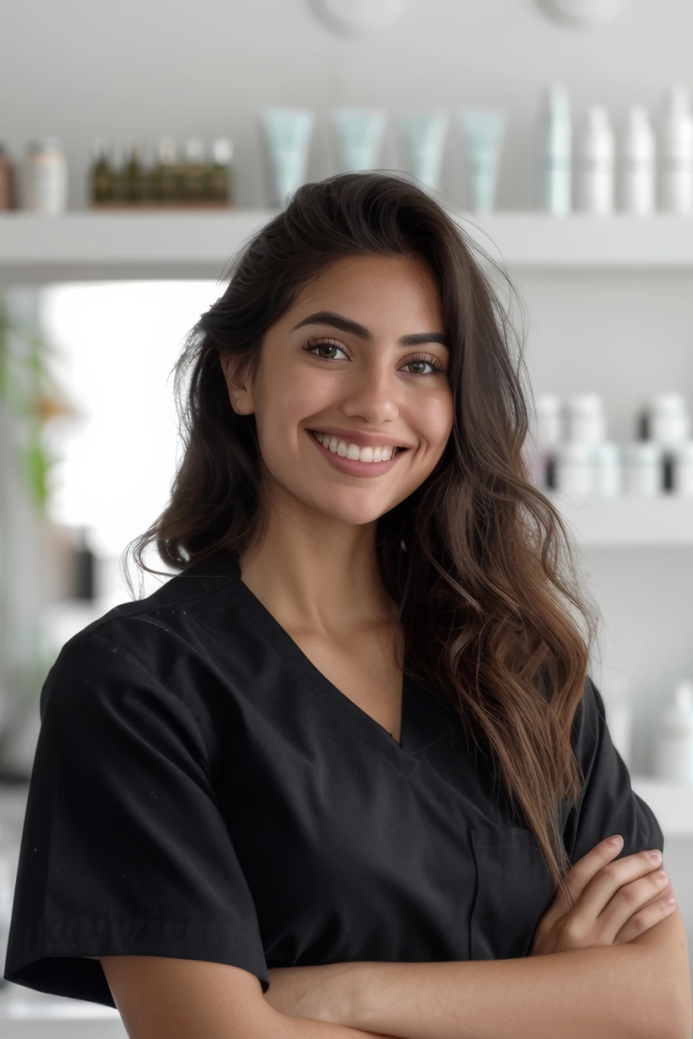 Beauty professional at work