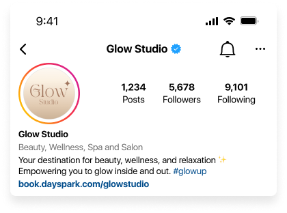 Your own link in bio preview