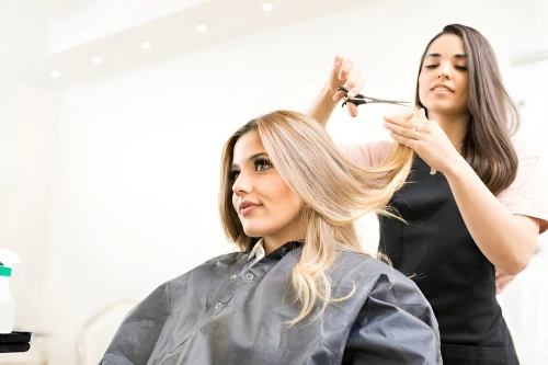 Hair salon styling station